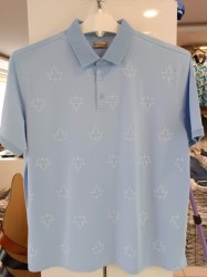 Мужская рубашка в воротом поло из холдной вискозы с хлопком от 58 до 68 размера